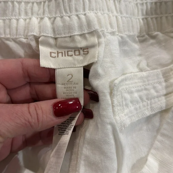 NWOT Chicos linen pants size 2 or chiccos size 12 - Picture 7 of 8